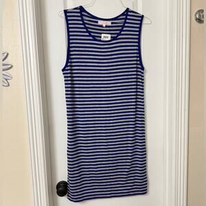 Mina Blue Gray Striped Sleeveless Summer Dress Nautical XL
